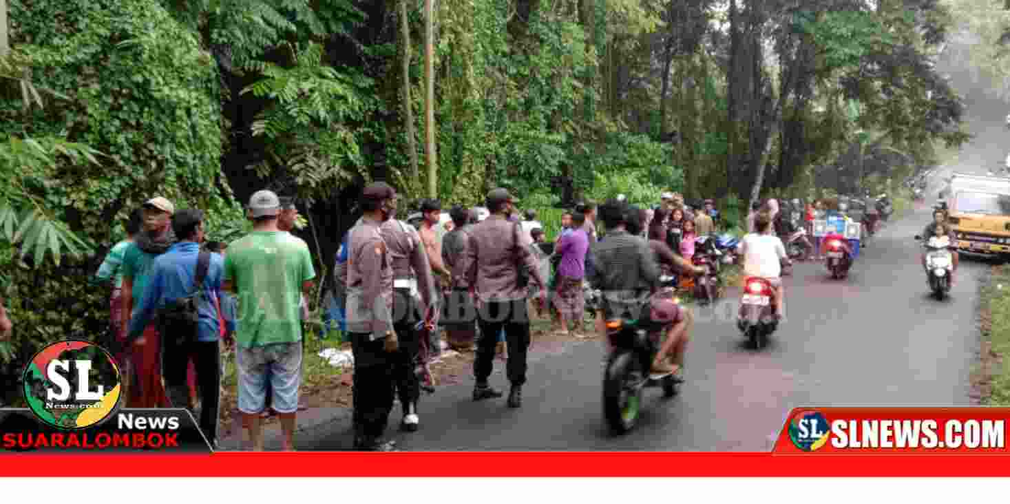 Truck Box Masuk Jurang di Lombok Tengah