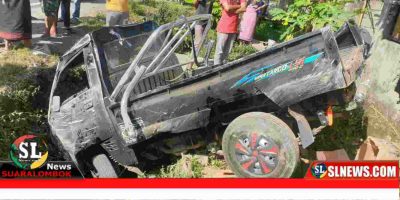 Lakalantas Carry pik up vs truk engkel