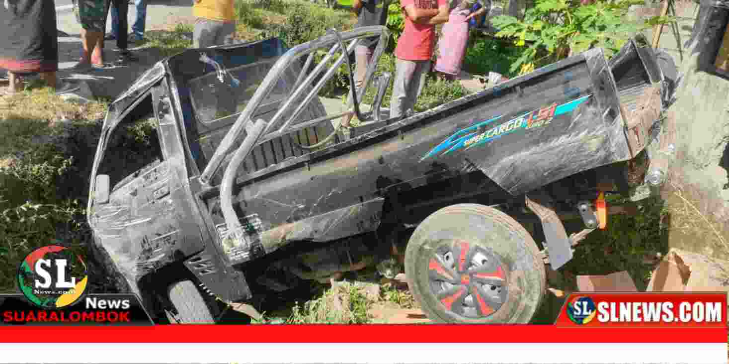 Lakalantas Carry pik up vs truk engkel