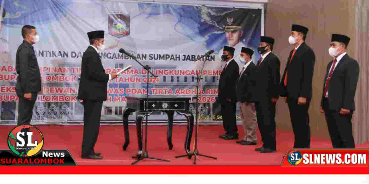 Pelantikan Direksi dan Dewas PDAM Lombok Tengah