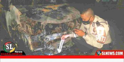 Mobil Honda Brio RS Terbakar