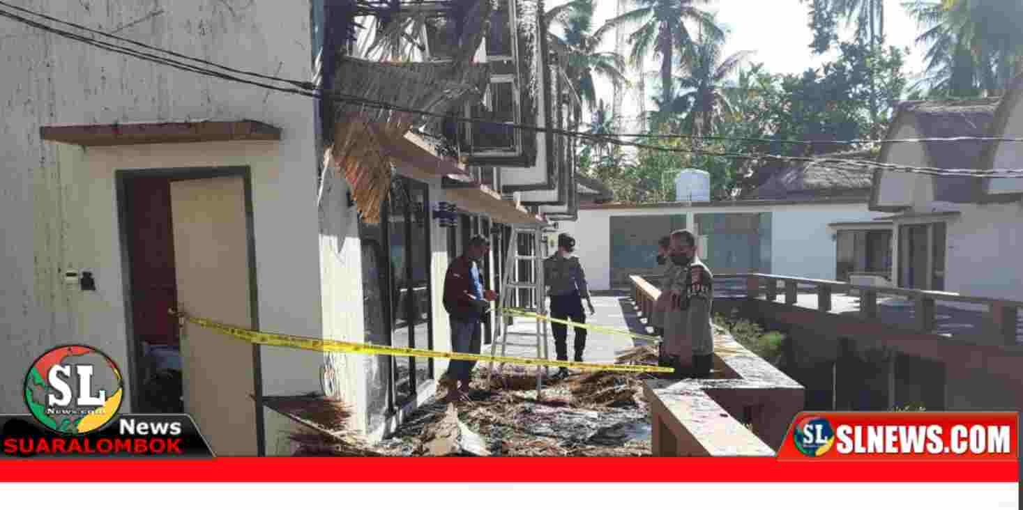 Hotel Terbakar di Lombok Tengah