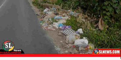 Tumpukan Sampah di pinggir jalan di Kecamatan Batukliang Utara