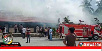 Tiga ruangan SMPN 1 Praya Barat Terbakar