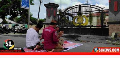 Aksi Demo Gabungan LSM di Polres Lombok Tengah
