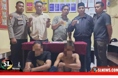 Dua Pemuda Yang Bawa Sabu di Amankan di Mapolsek Praya Timur