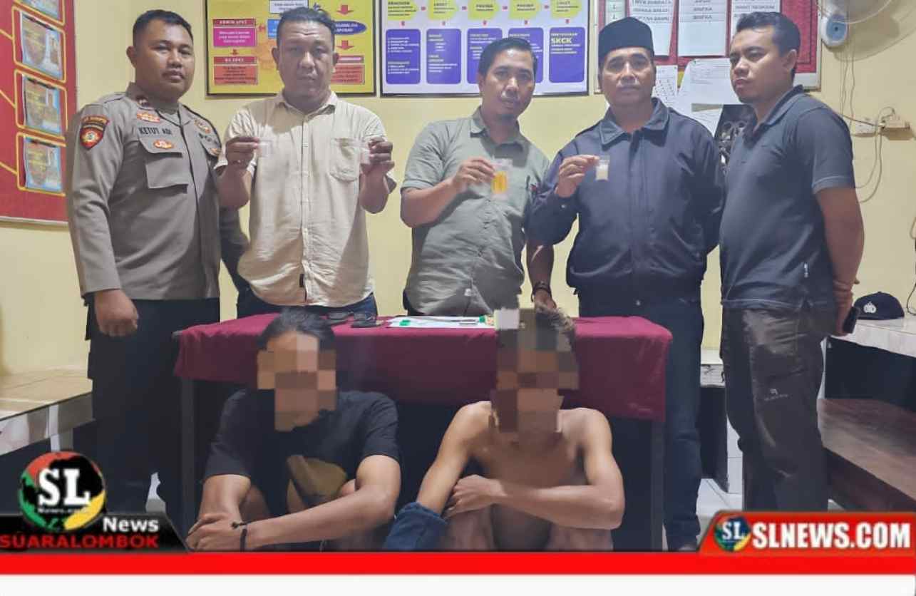 Dua Pemuda Yang Bawa Sabu di Amankan di Mapolsek Praya Timur