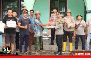 Polres Lombok Tengah Bantu Warga Terdampak Banjir di Desa Bangket Parak