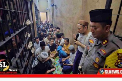 Tahanan Polres Lombok Tengah Gelar Halal Bihalal