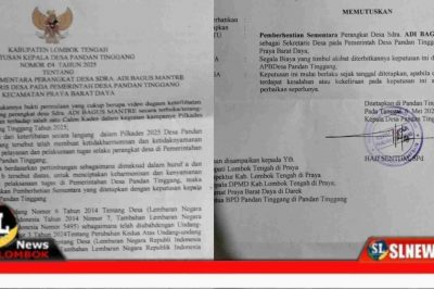 Kades Pandan Tinggang Pecat Sekdes