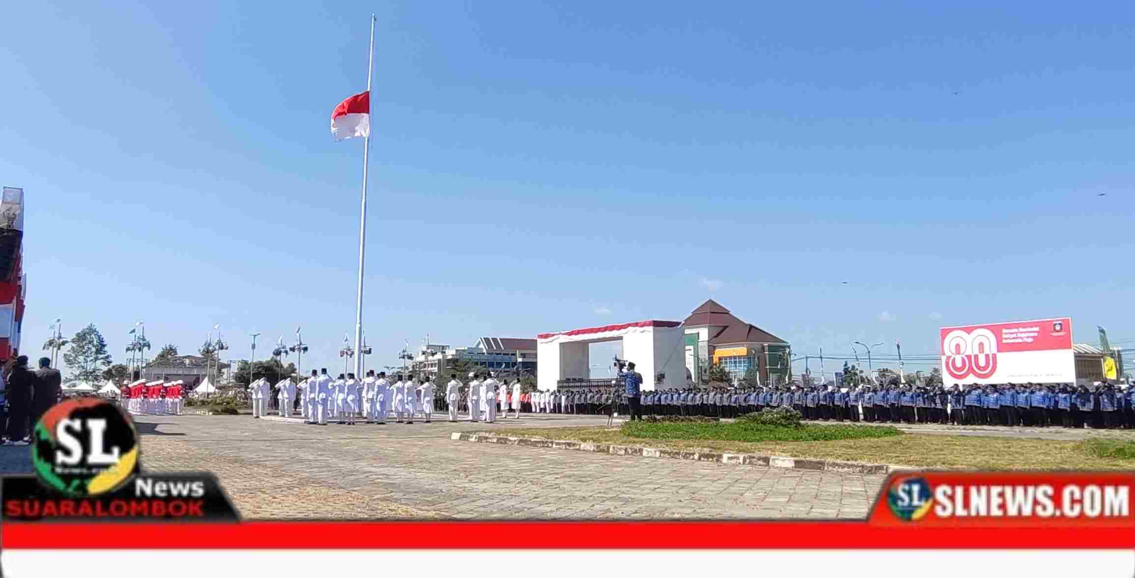Upacara HUT ke 80 RI di Lombok Tengah