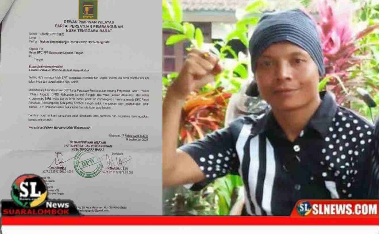 DPP PPP  Restui H. Jumedan sebagai PAW Lalu Nursai