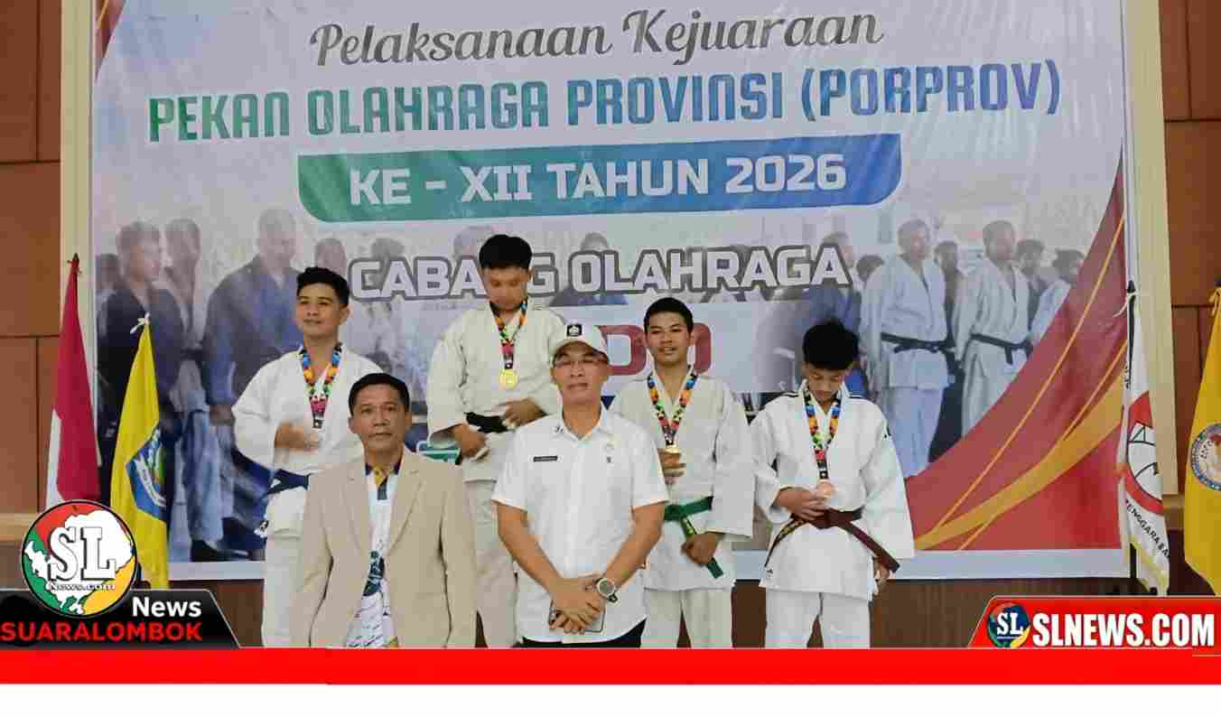 Atlet Judo Lombok Tengah Juara Umum Porprov NTB 2026