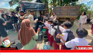 Polresta Lombok Tengah Salurkan Air Bersih