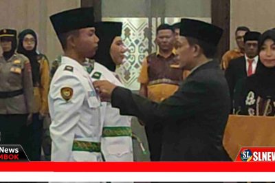 Pengukuhan anggota paskibraka Lombok Tengah 2026