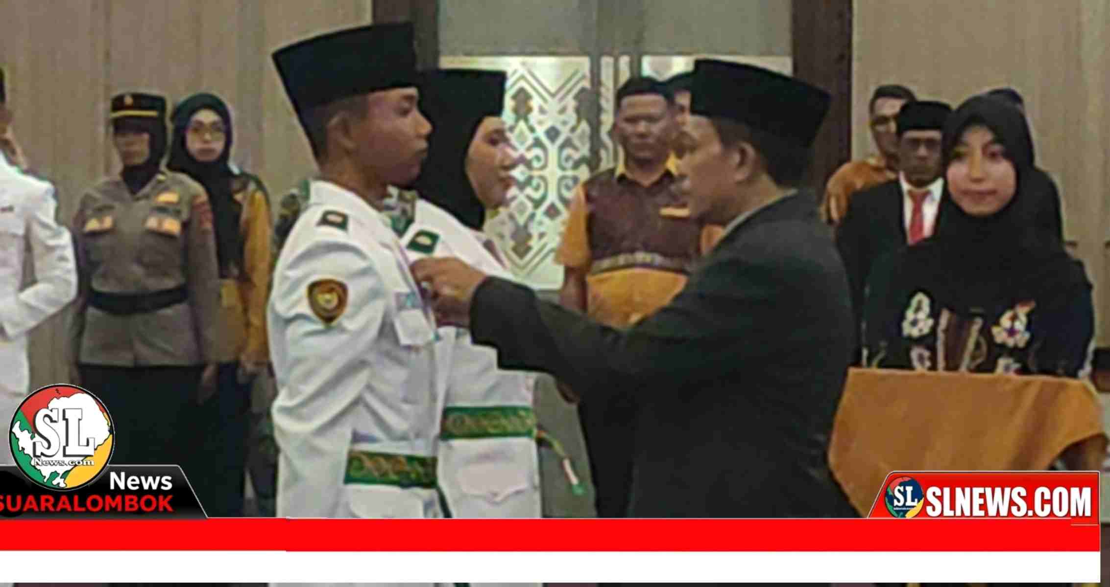 Pengukuhan anggota paskibraka Lombok Tengah 2026