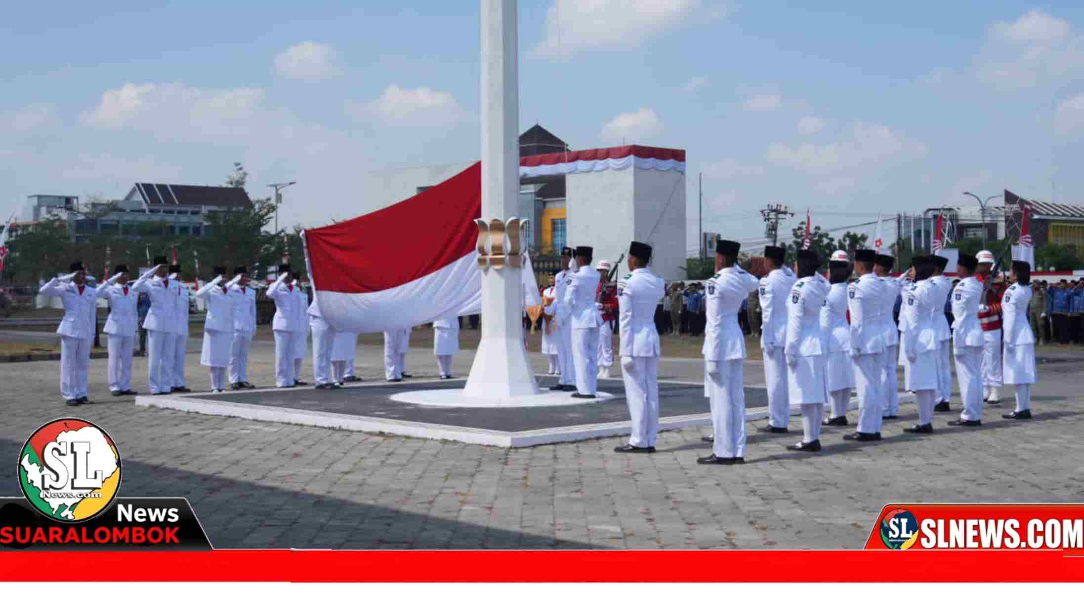 Anggota Paskibraka Lombok Tengah sukses kibarkan Bendera Pusaka