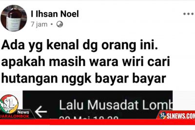 Lalu Musadat Laporkan Akun Facebook ke Polda NTB