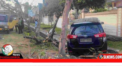 Kecelakaan Tunggal di Depan SMKN 1 Praya