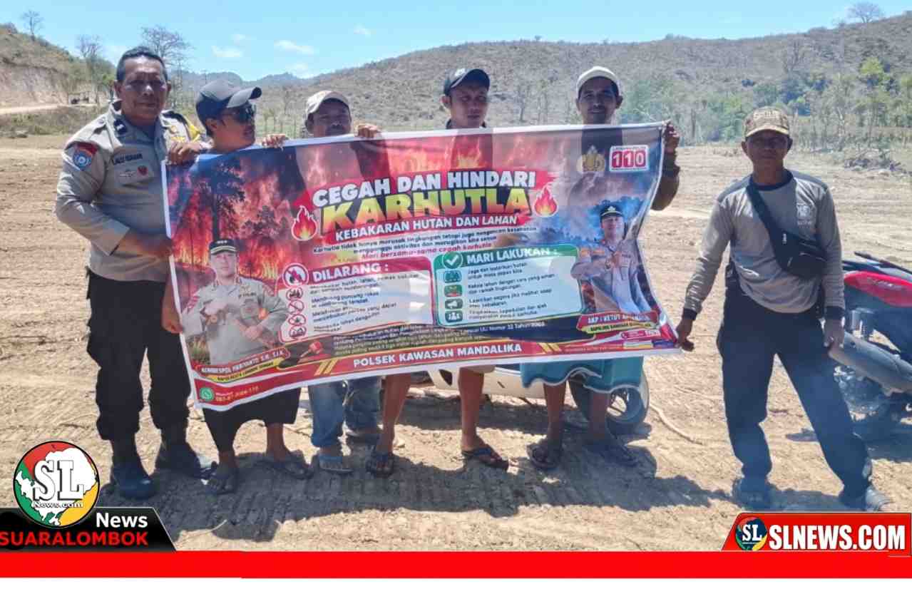 Polsek Kawasan Mandalika Cegah Karhutla