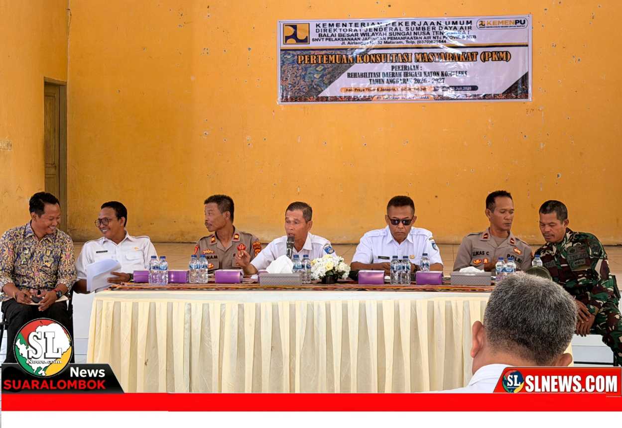Pekerjaan Proyek Daerah Irigasi Katon camapi 25 persen